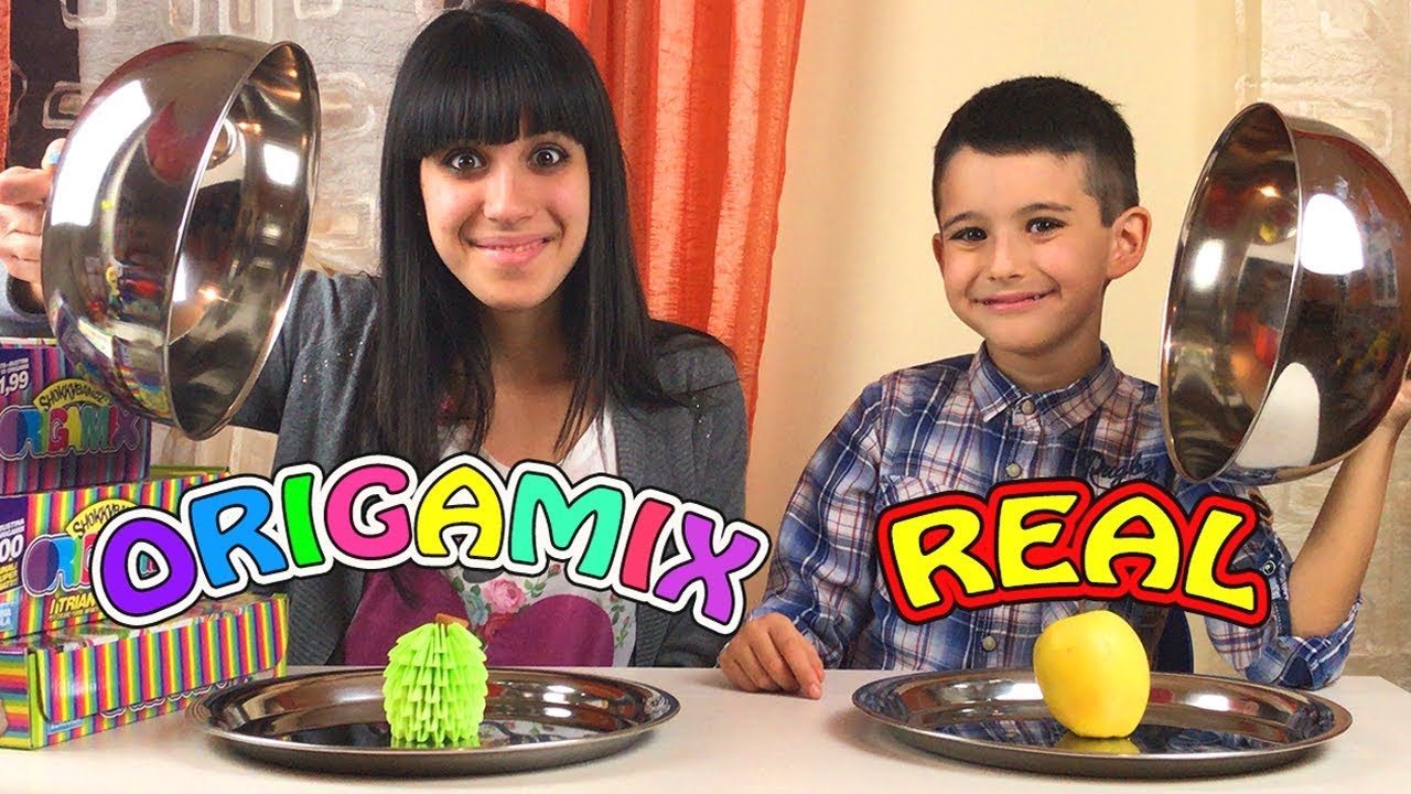 REAL FOOD VS ORIGAMIX FOOD!! -  (Origamix ShokkyBandz) - TOYS REVIEW
