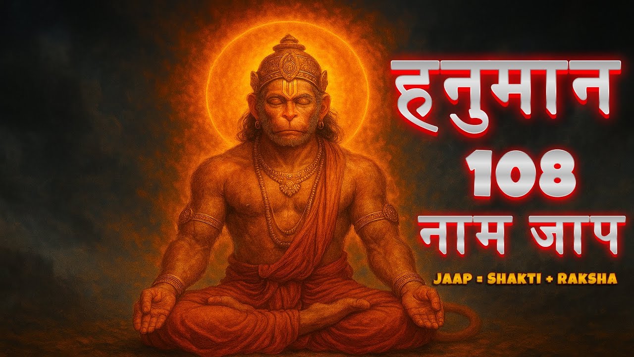 हनुमान 108 नाम जप | Hanuman 108 Naam Jaap | महा शक्तिशाली मंत्र | Divine Chanting for Protection 🔥