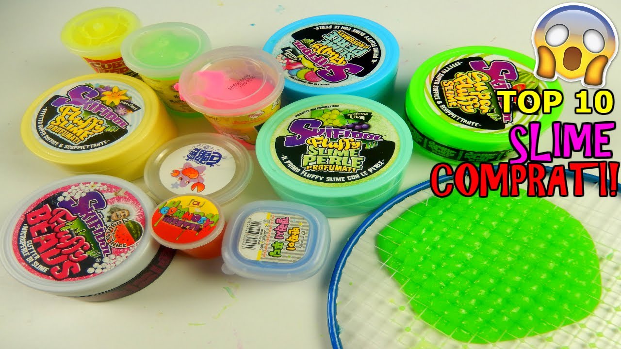 I MIEI SLIME COMPRATI PREFERITI (TOP 10 SLIME COMPRATI) ASMR+PRESSING Iolanda Sweets