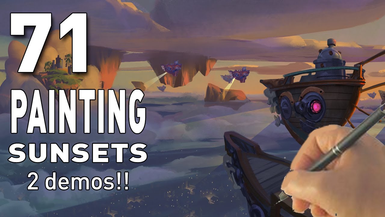 DIGITAL PAINTING SUNSETS: Narrated Demonstration