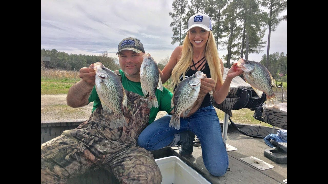 Tightlining for crappie on Lake Murray with Rebecca Bowen