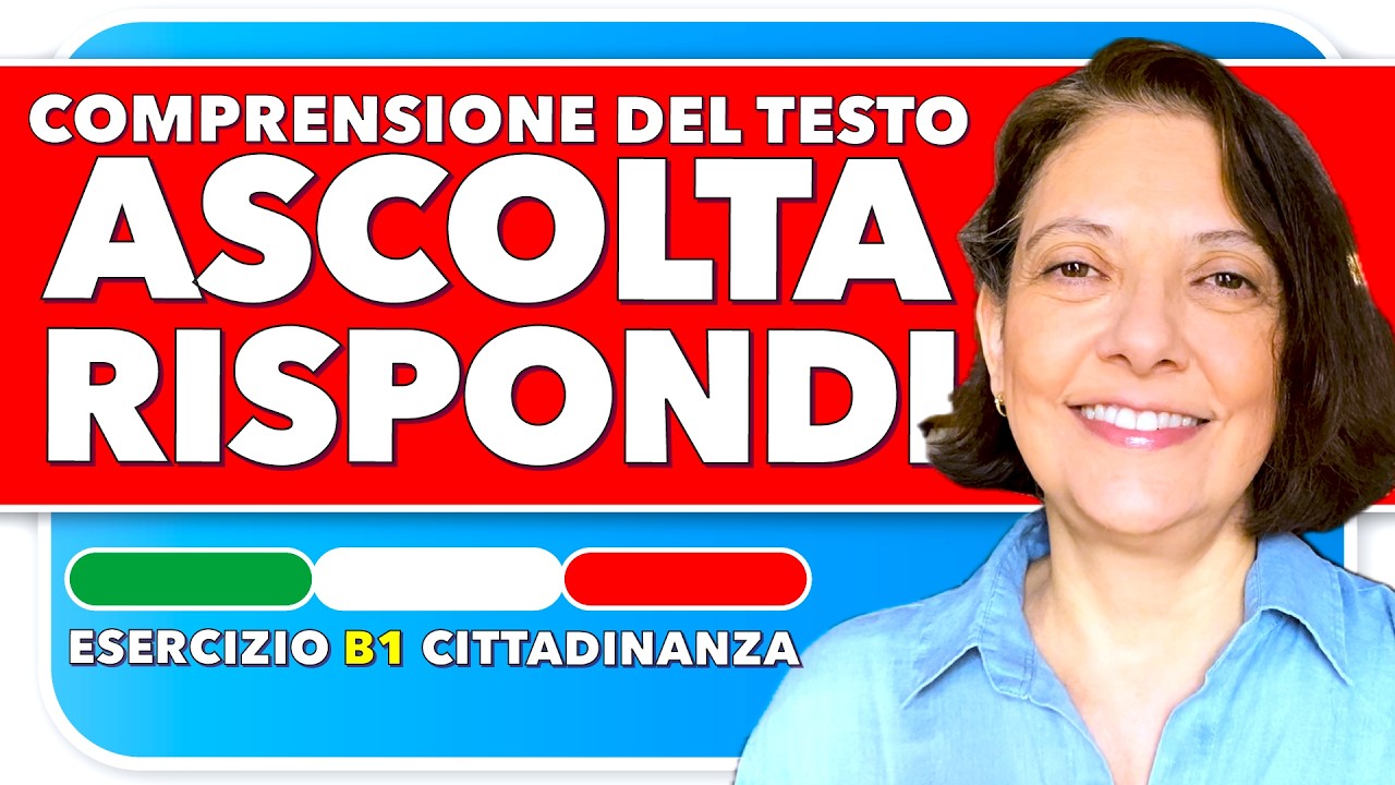 ASCOLTA RISPONDI - Comprensione del testo ITALIANO B1 e Migliora il tuo PARLATO  🇮🇹 #italiano