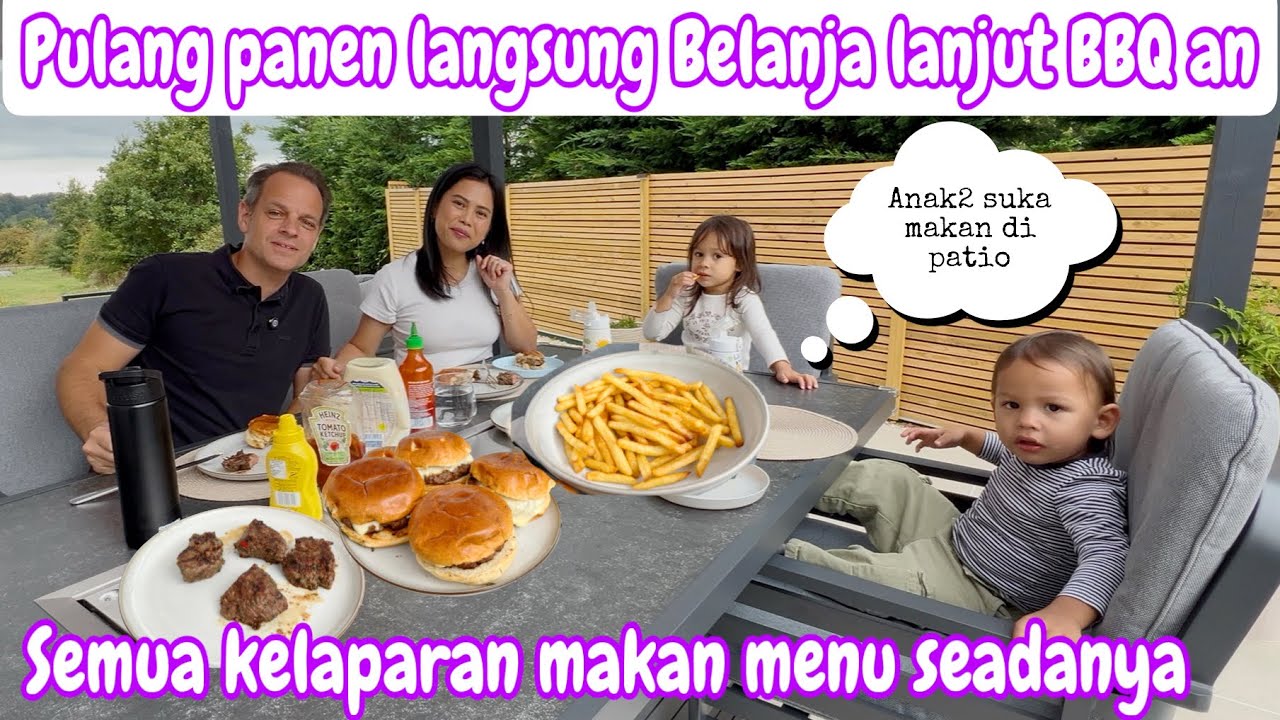 PULANG PANEN LANGSUNG BELANJA LANJUT BBQ AN || SEMUA KELAPARAN MAKAN MENU SEADANYA