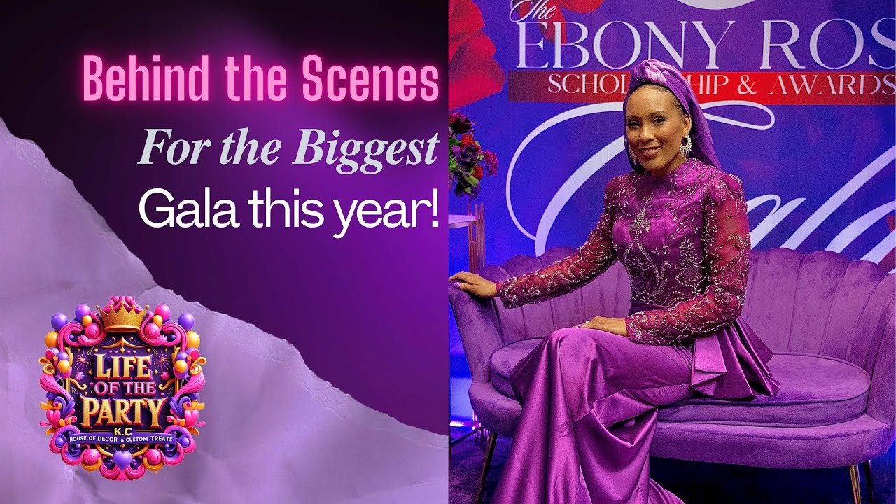 Behind the scenes setting up for the biggest Gala in Kansas City, The Ebony Rose!