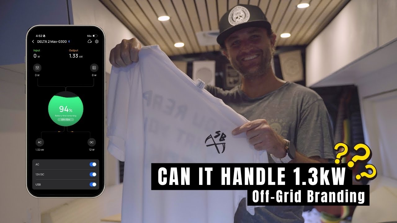 Off-Grid Branding: Can My Van Setup Handle a Heat Press? (1.3kW Power Test)