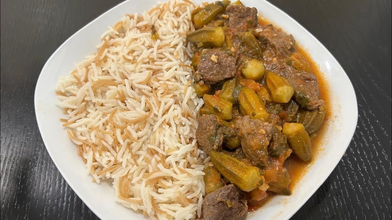 يخنة الباميه باللحمه وبأطيب مذاق😍Bamya Recipe