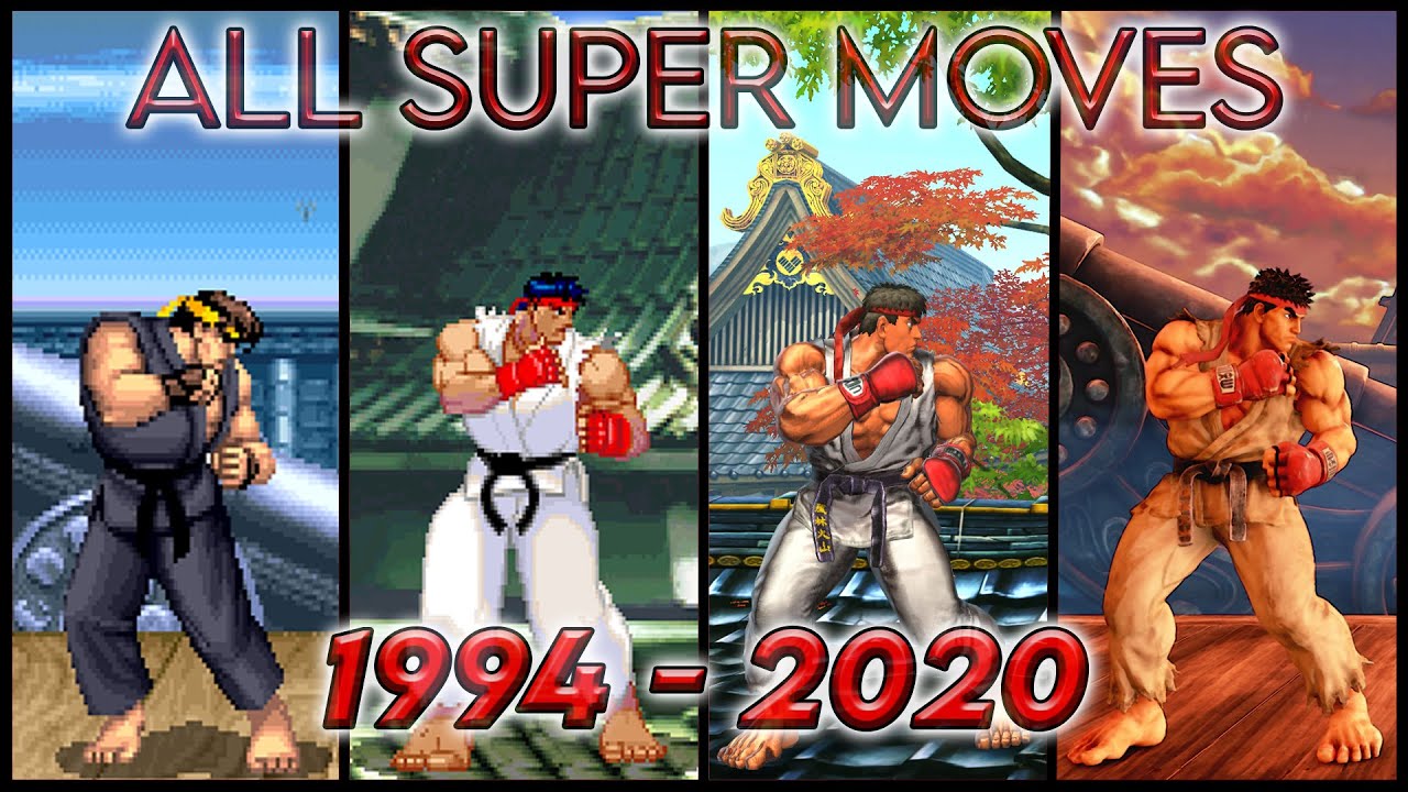 All Super Moves of Ryu 1994 - 2020 Evolution
