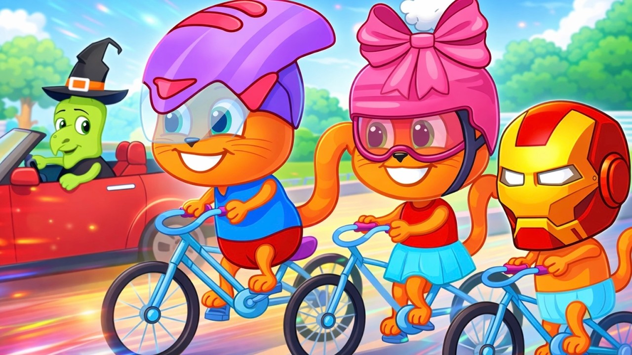 Família de Gatos - GALO NA TESTA 🤕 Desenho Animado em Português Brasil 4K