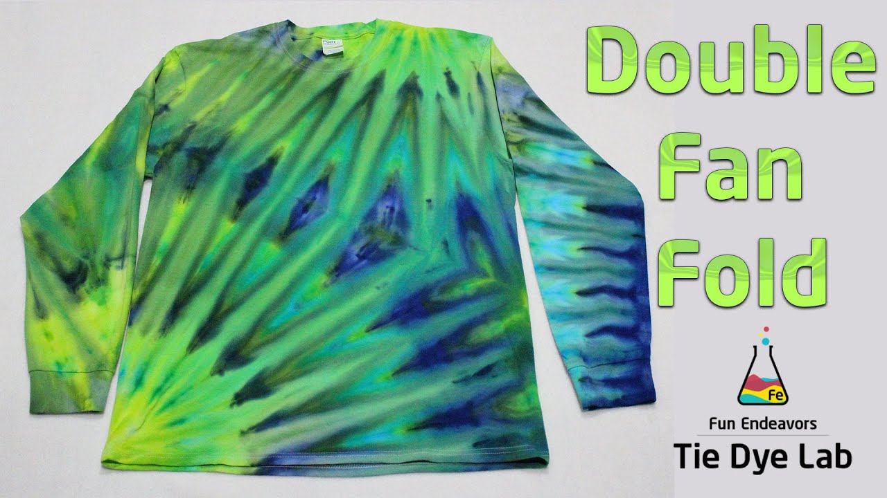 Long Sleeve Double Fan Fold Ice Dyed Tie Dye Shirt [Incline Dyed]
