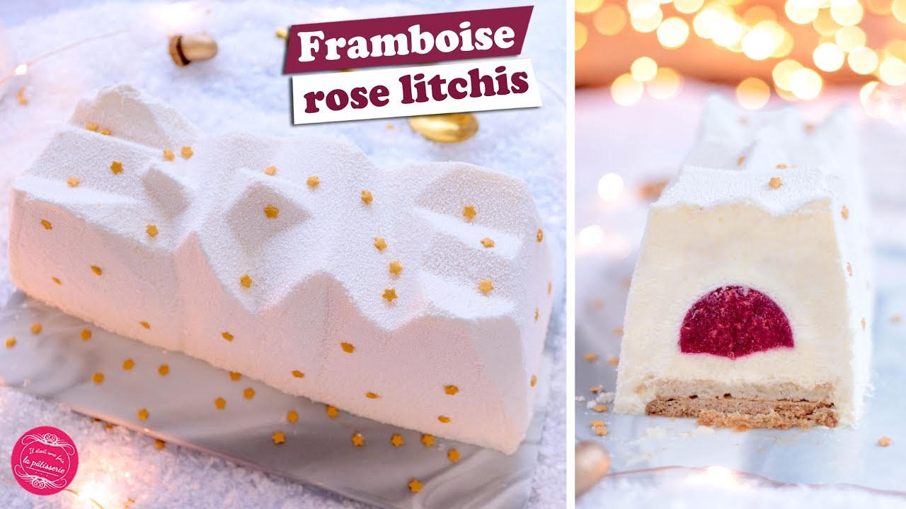 🏔 BUCHE de NOEL ISPAHAN FRAMBOISE, ROSE, LITCHI 🏔