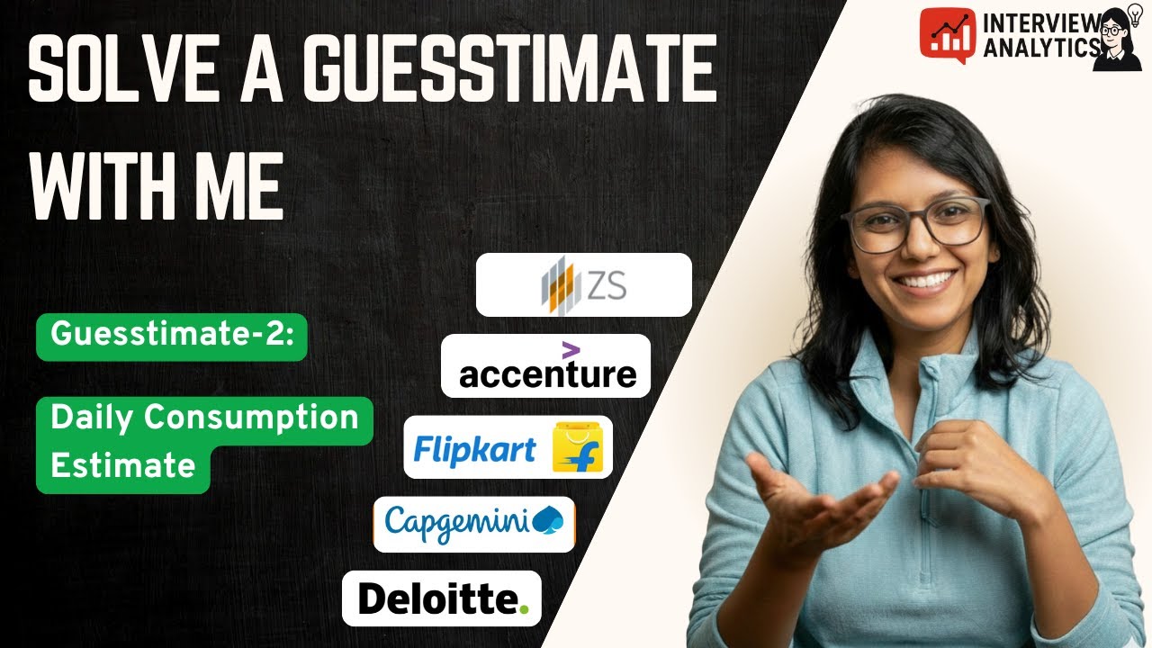 Guesstimate Questions for Business Analyst Interview | Step-by-Step Approach | Daily Consumption