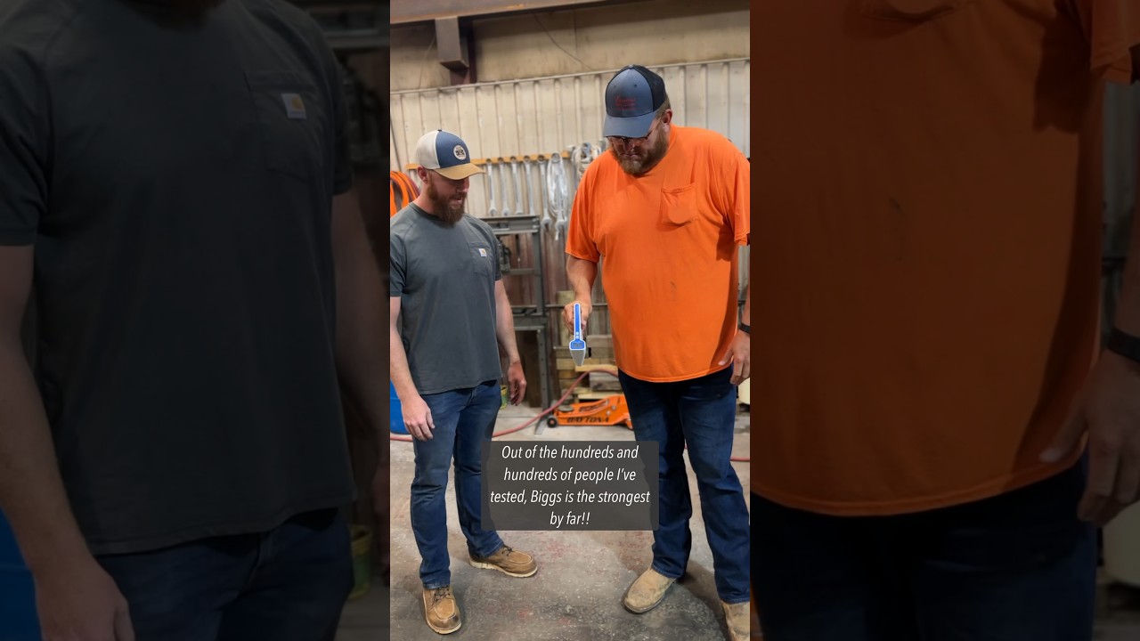 Biggs is the man! Who can beat him?  #gripstrength #dynamometer #jobsite  #construction #bluecollar