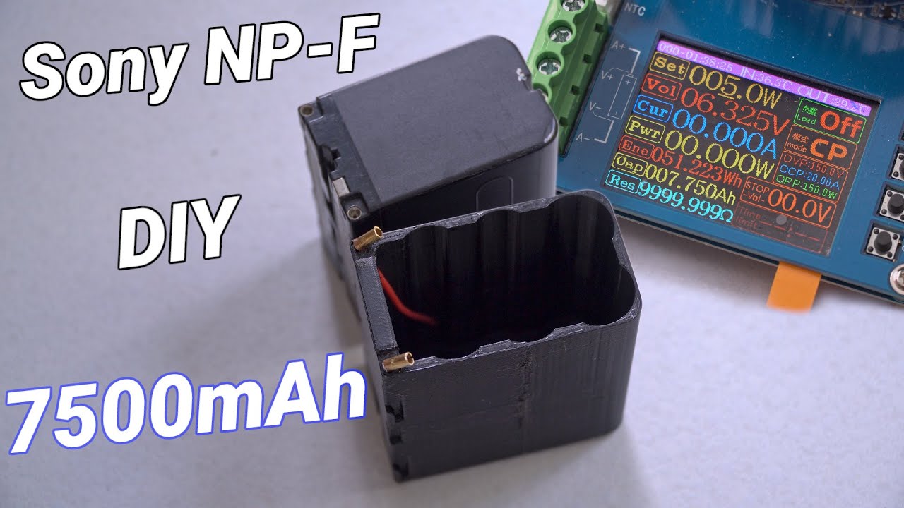 DIY/Homemade/Build/How to make a Sony NP-F 960/970 7500mAh-74W Battery | 3D Printing, 2s-8.4v-10A