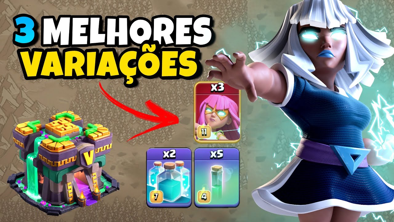 Os 3 Melhores ATAQUES Com Blimp e Super ARQUEIRA no CV14 | Clash Of Clans