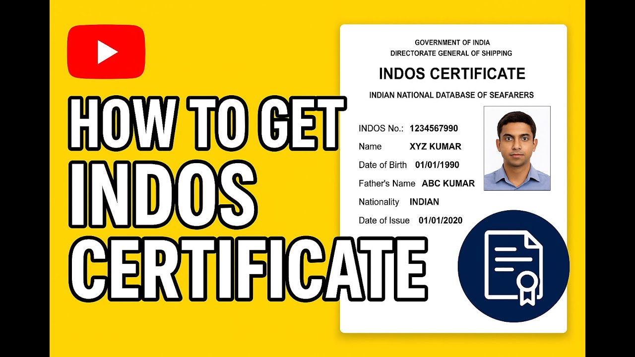 HOW TO DOWNLOAD INDOS CERTIFICATE ONLINE FREE!! #INDOS #merchantnavy #dgshipping