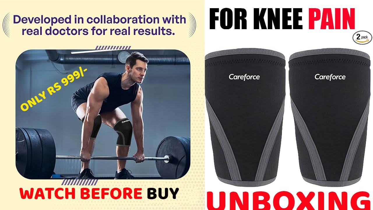 Careforce Knee Cap 7 MM Review & Unboxing I Best Knee Cap Only RS 1000 I Best For Knee Pain.🏋️‍♀️