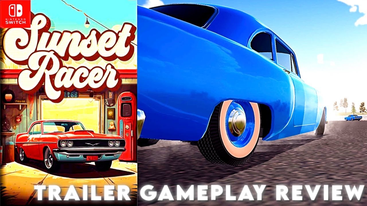 Sunset Racer - The slow and boring Racer | Trailer + Gameplay +Review Nintendo Switch 4K