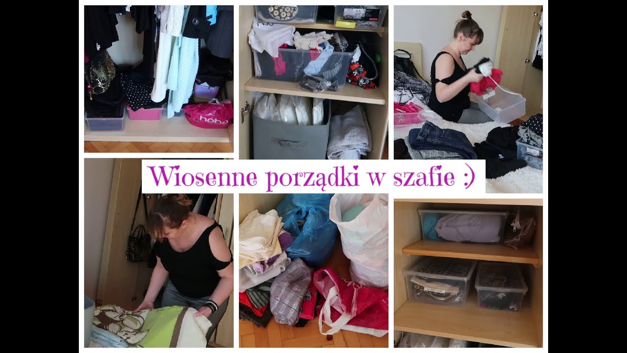 Wiosenne porządki w szafie 🧥Motywacyjne sprzątanie 🤩Posprzątaj ze mną 💪🏻Uporządkowana