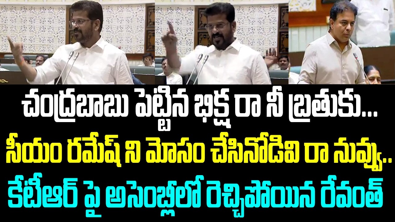 చంద్రబాబు పెట్టిన భిక్ష రా నీ బ్రతుకు...సీయం రమేష్ ని మోసం చేసినోడివి రా నువ్వు..కేటీఆర్ పై