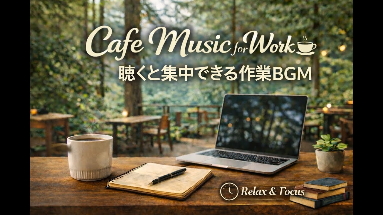 Cafe Music for Work ☕️ 集中できる作業用BGM｜勉強・仕事・読書に｜集中・デスクワーク用