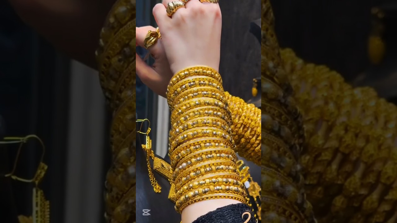 wedding gold bangles collection#gold #trending #goldjewellery #shortsfeed