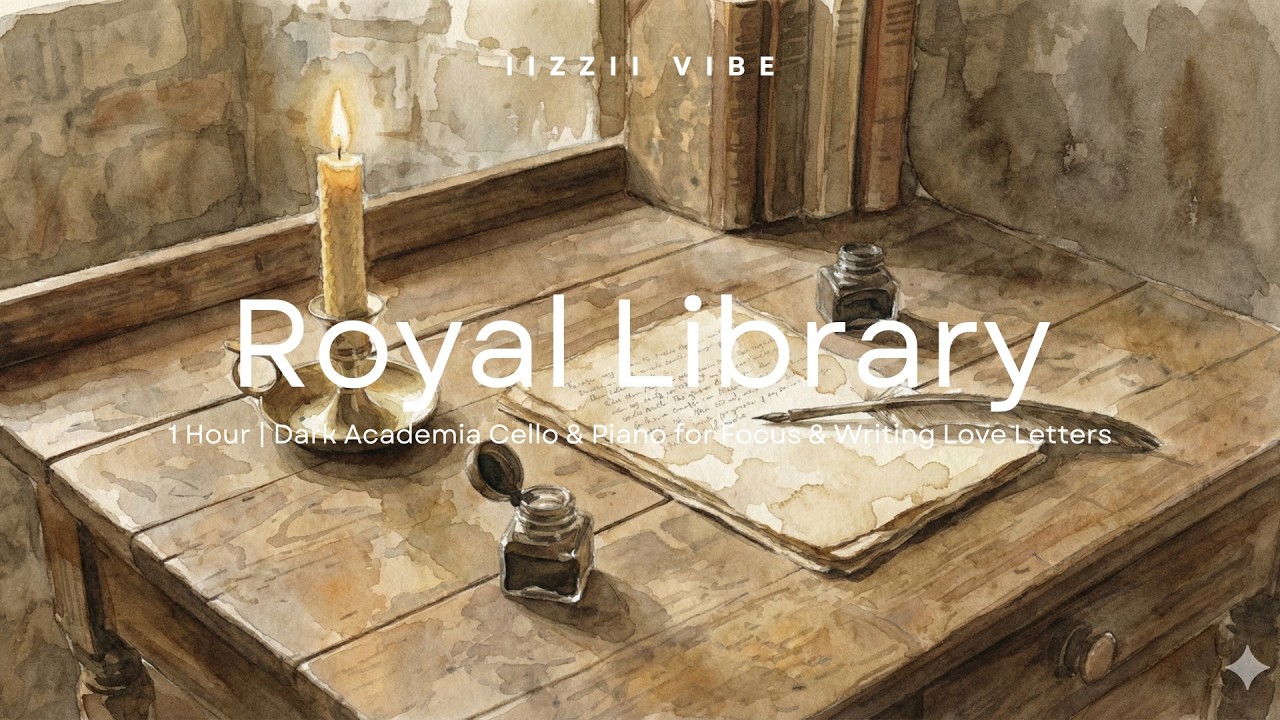 Royal Library Ambience 🕯️ Cozy Dark Academia Music for Reading, Studying & Deep Focus