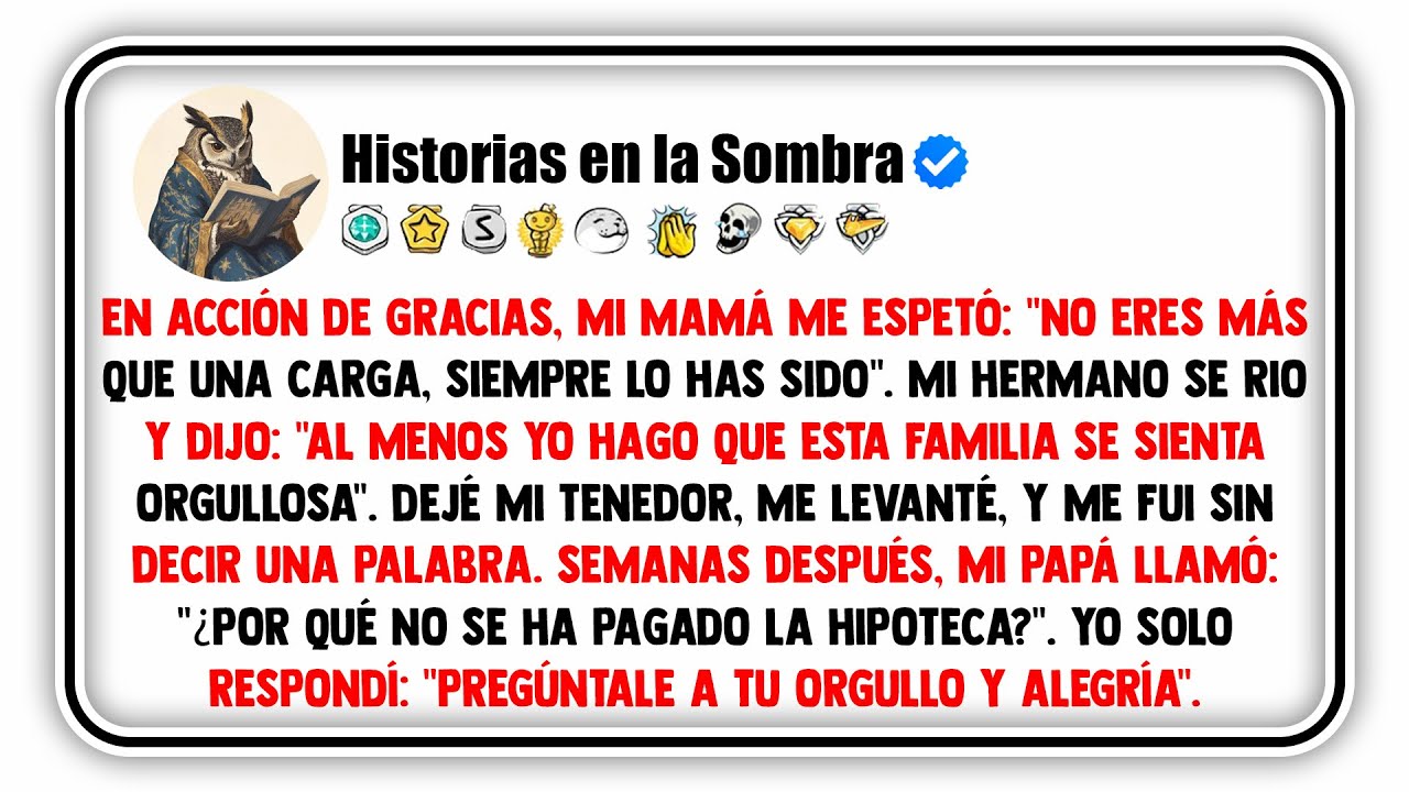 En Acción de Gracias, mi mamá me espetó: 
