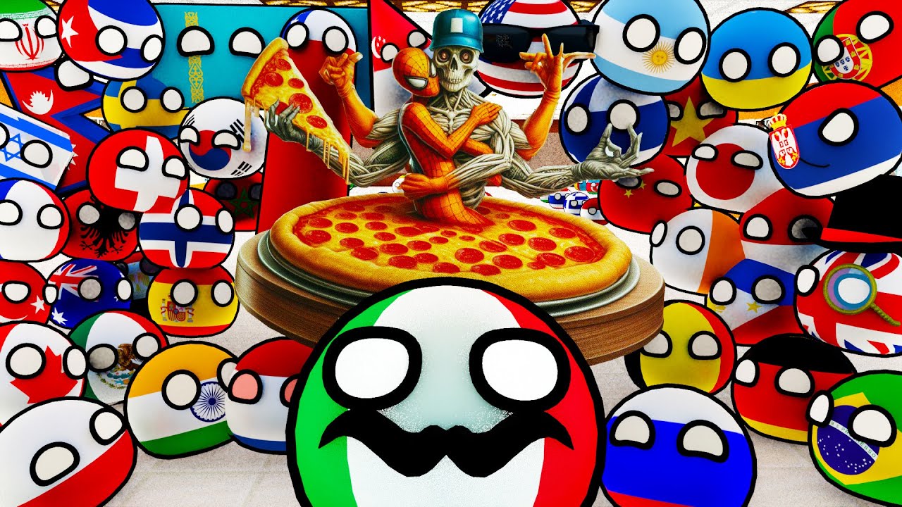 More Countryballs School - Drawing Pizza!