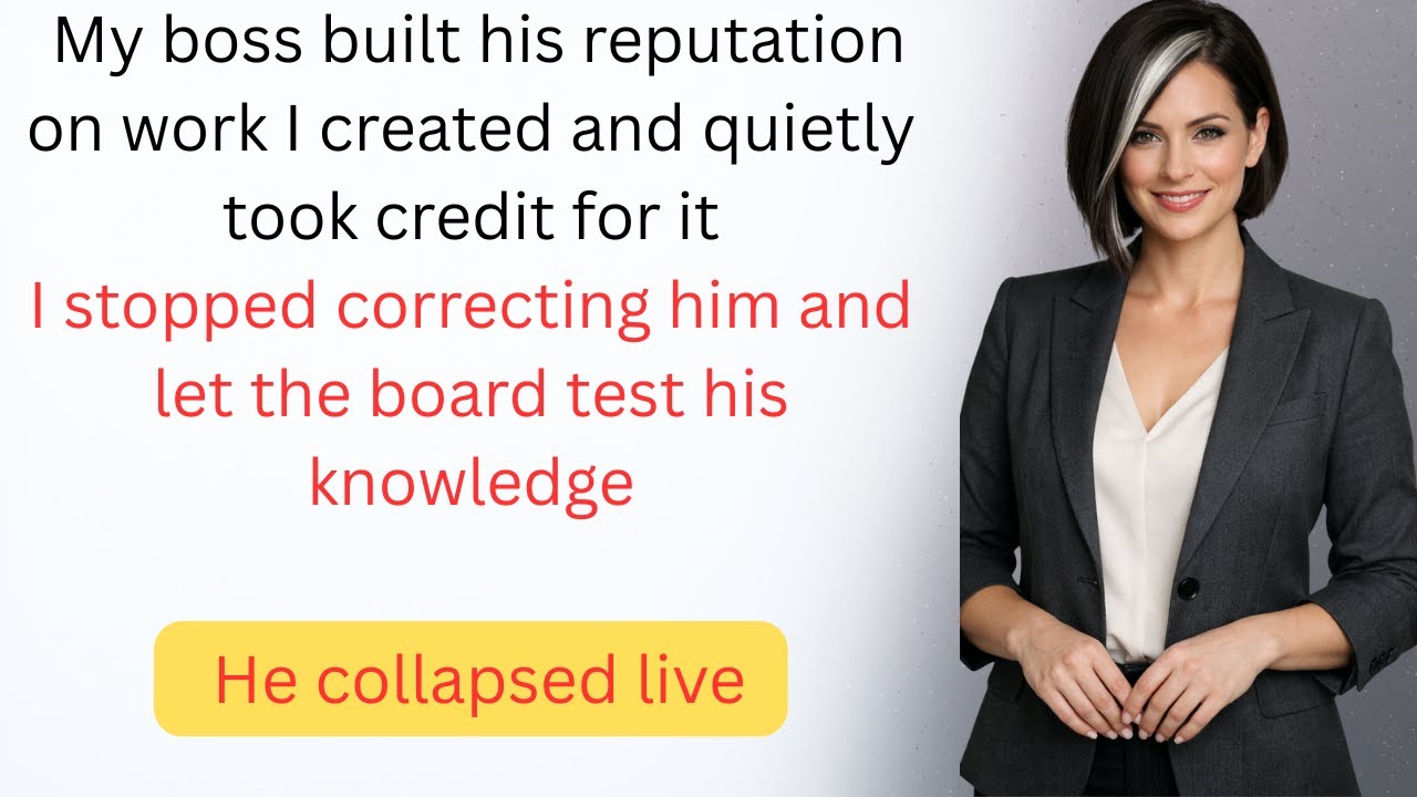 MY BOSS TOOK CREDIT FOR MY WORK—SO I LET THE BOARD ASK ONE QUESTION