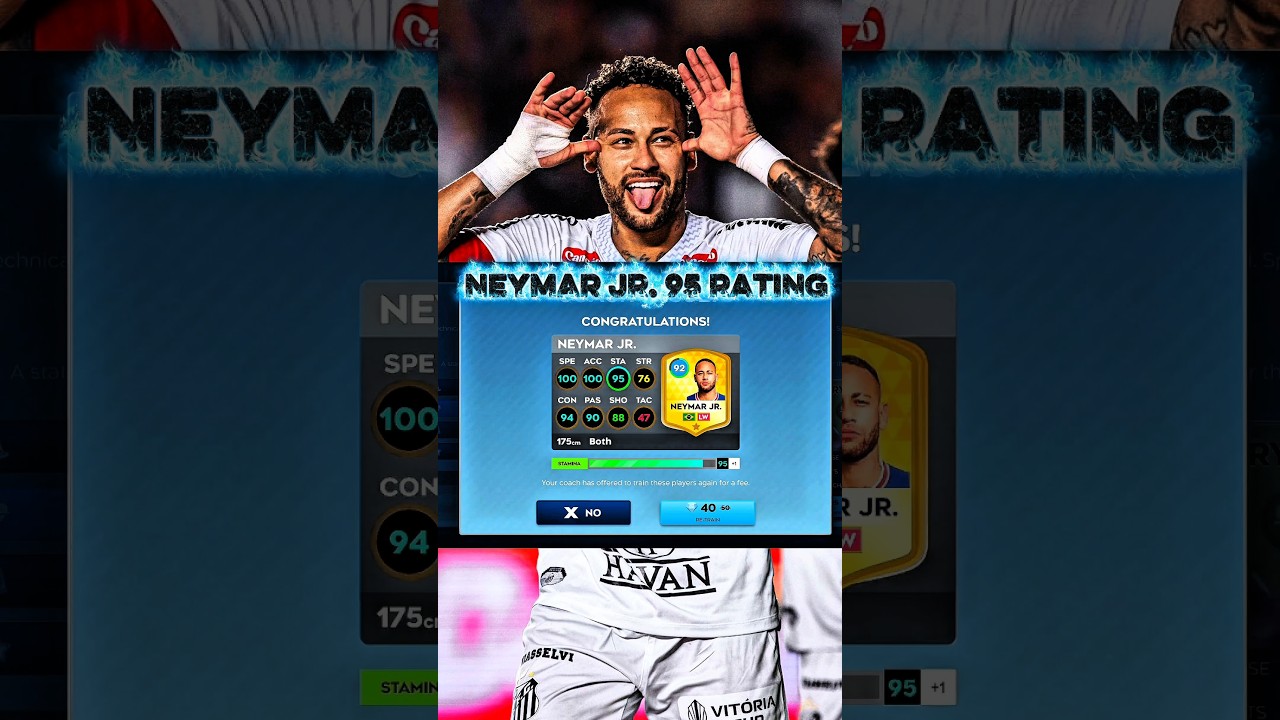 DLS 26 ⭐ UPGRADE MAX NEYMAR JR. (95)💥 Rating Dream League Soccer 2026 |#neymar #neymarjr #dls26