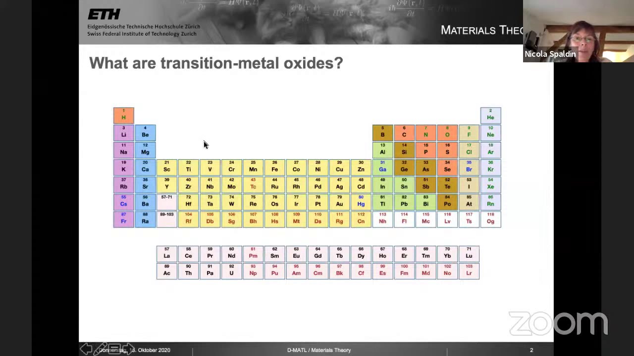 Transition metal oxides - Nicola Spaldin