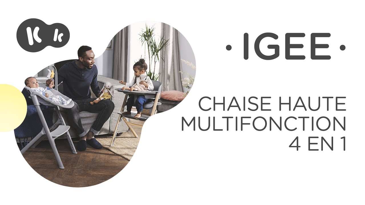 Chaise 4 en 1 IGEE Kinderkraft | Avec transat