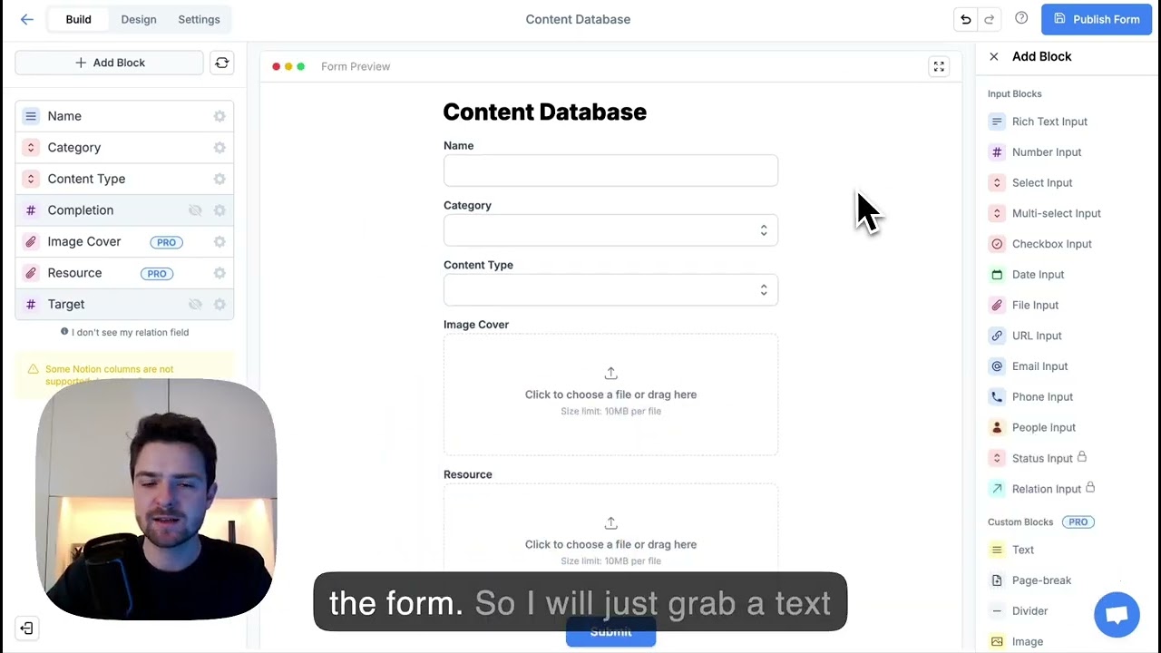 How to create a form with Notion - NoteForms