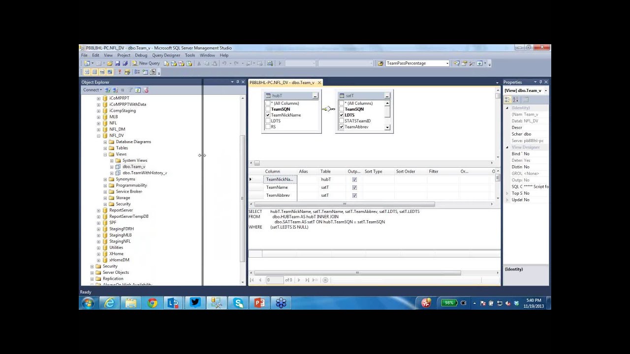 Data Vault Data Warehouse Architecture