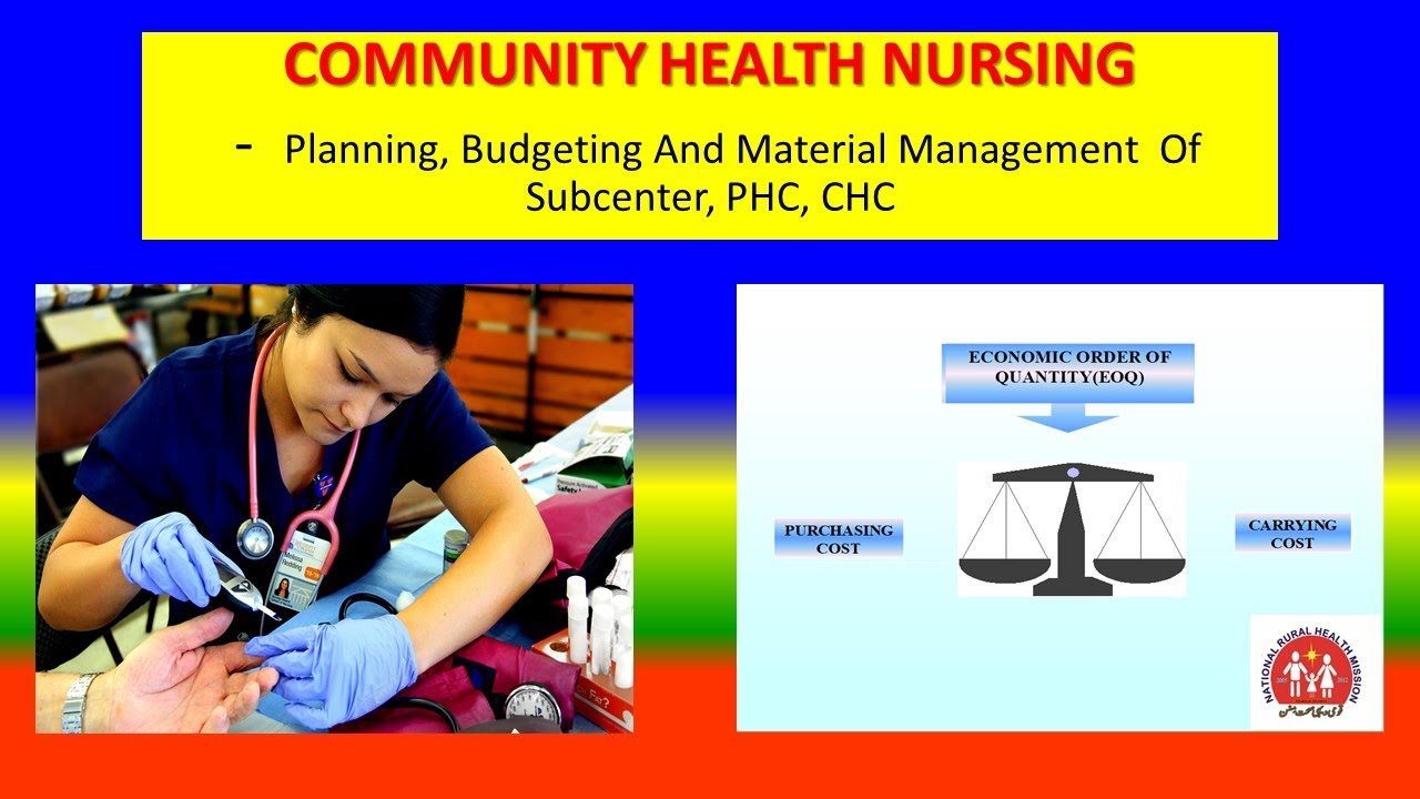COMMUNITY HEALTH NURSING  - Planning,  Budgeting, material management-