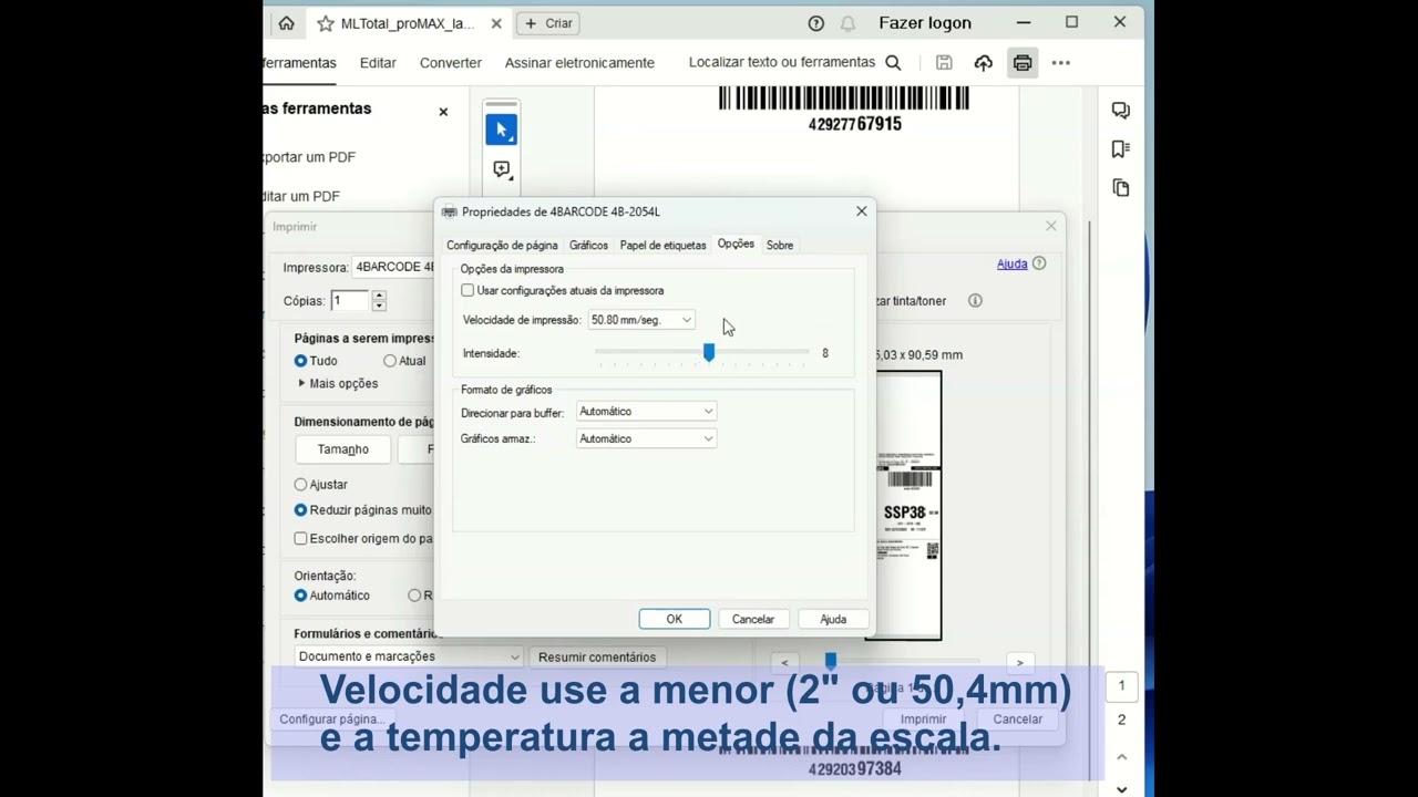 Configurar impressora térmica (driver seagull), para etiquetas com ou sem ribbon