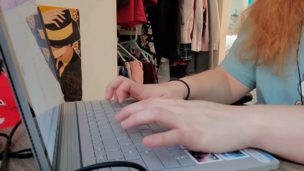 ASMR| Doing Homework (Typing, Mousepad Tapping, City Sounds, No Talking)