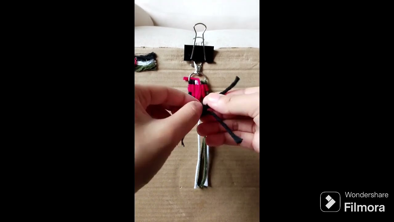 Palestine Flag Macrame Keychain Tutorial 🇵🇸 #macrametutorial
