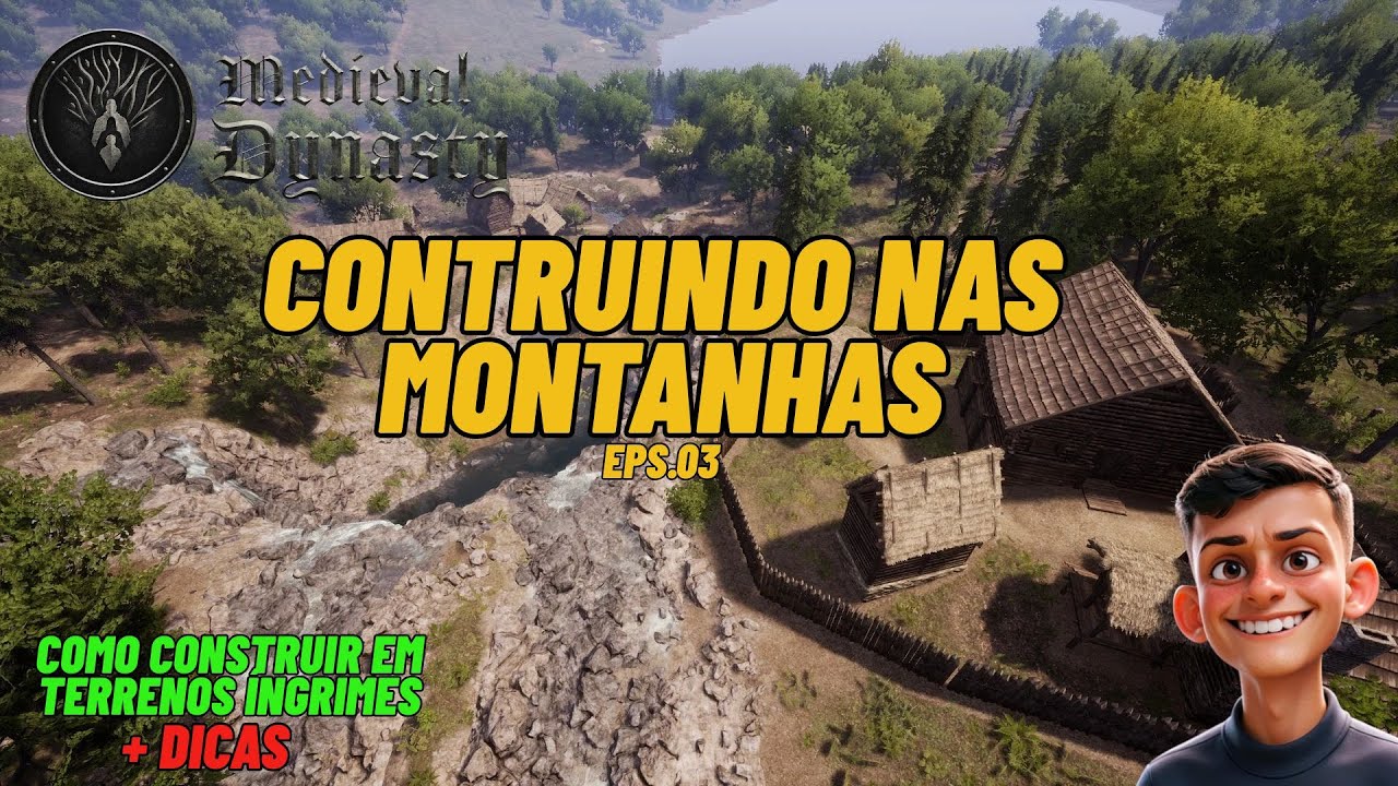 Como Fazer Vila Autossuficiente nas Montanhas no Medieval Dynasty | Vila em Terreno Íngreme EP.03