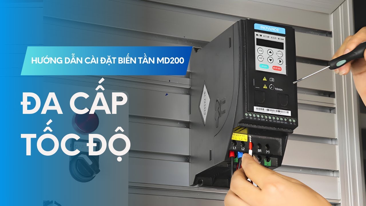 Bài 3: Hướng dẫn cài đặt biến tần Inovance MD200 chế độ đa cấp tốc độ | Hoàng Ngân TEC