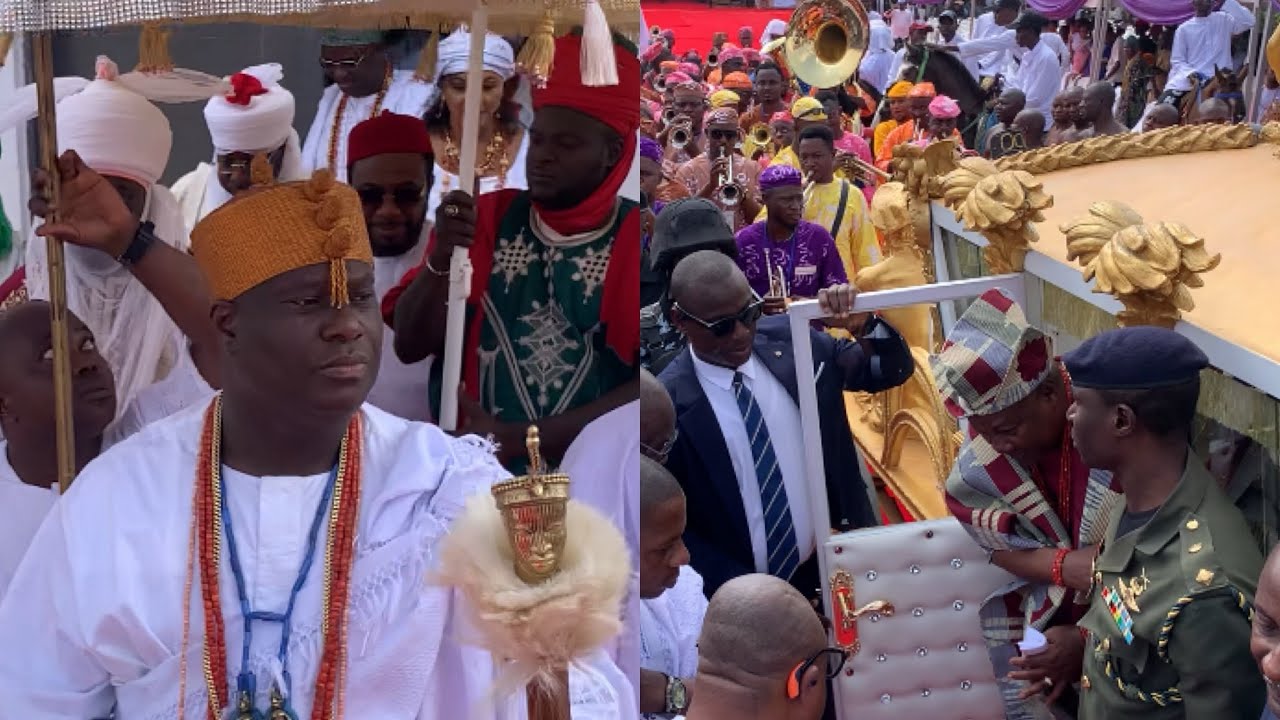 OONI OF IFE WELCOME PRESIDENT OF GHANA AS HE BECAME AARE ATAYETO OODUA LAND 