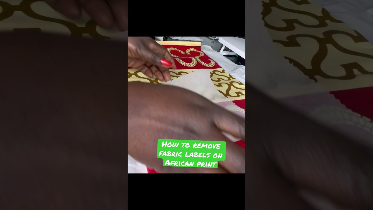 How to Remove Sticky Label from African/Ankara  Fabric