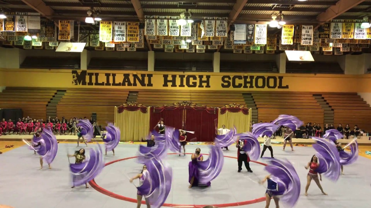 Kaikalino Winterguard 2018 - This Is Me - (Center View) - Mililani Springfest
