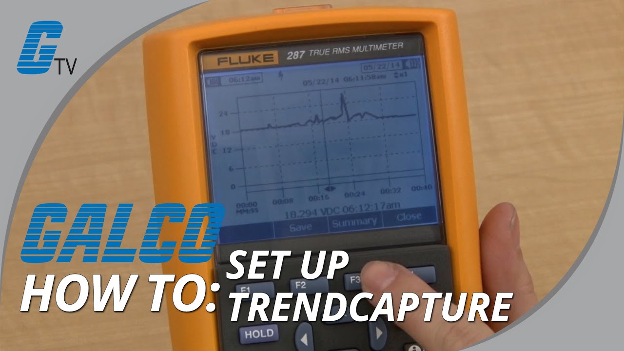 How to Set Up TrendCapture on Fluke 287 & 289 True-rms Electronics Logging Multimeter