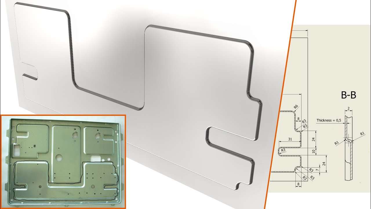 Tutorial Inventor - 206 Punches and Bosses in Sheet Metal Parts