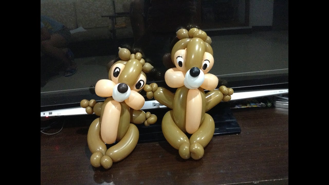 造型氣球 花栗鼠 chipmunk balloon twisting
