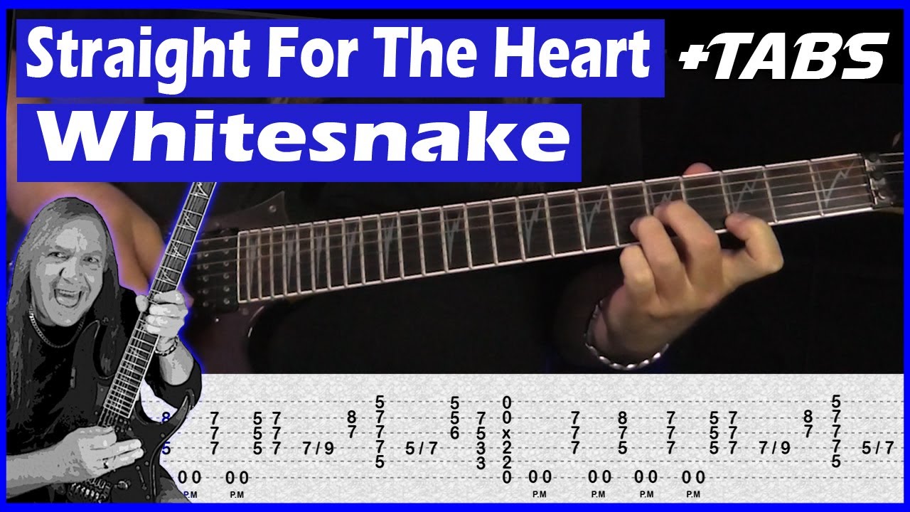 Straight For The Heart Guitar Lesson | Whitesnake | How To Play + TABS