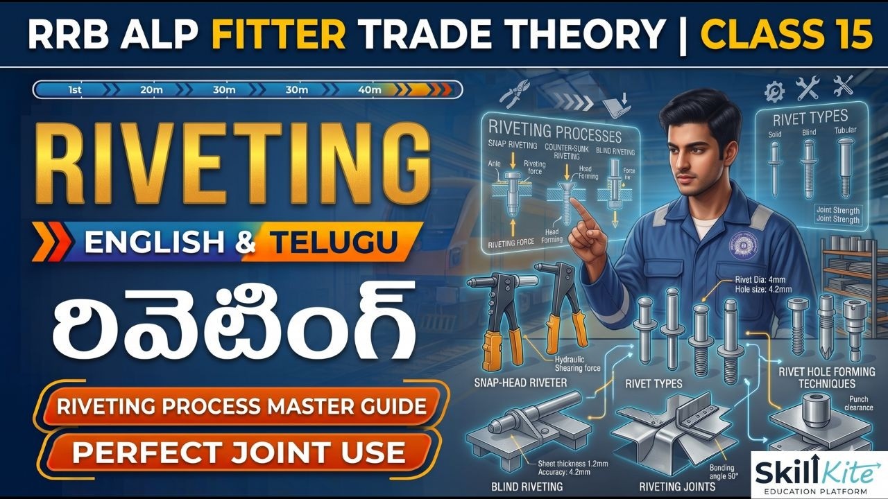 RRB ALP Fitter Trade Theory | Class 15 | Riveting (English & Telugu)