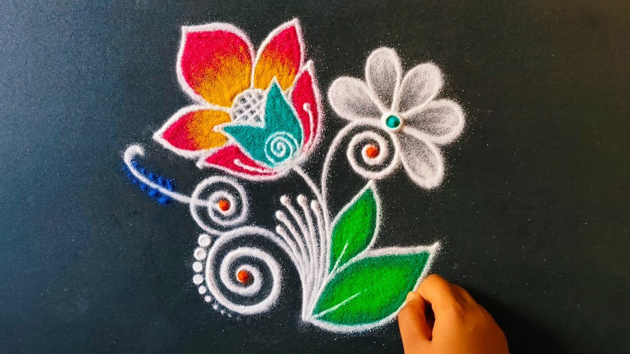 Easy Shivaratri special rangoli border designs | Friday rangoli | Festival kolam | Border muggulu