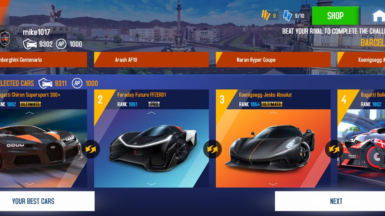 Asphalt 8, S Class Best Cars Gauntlet Races🔥✌️